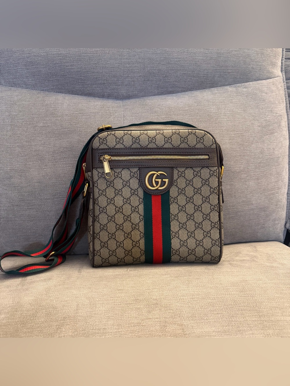 Gucci GG Brown Messenger Shoulder Crossbody Bag
